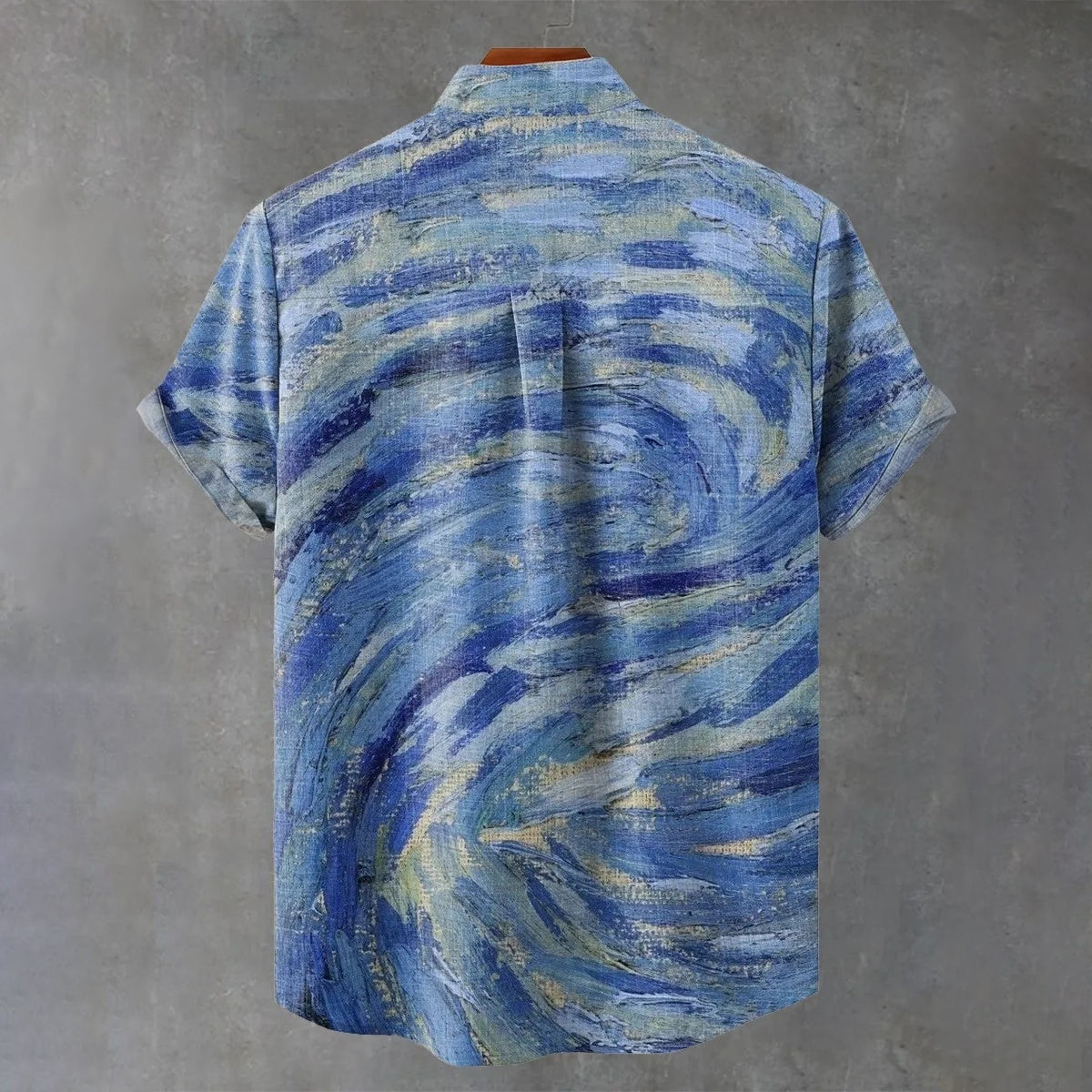 Oil Painting Line Decorative Pattern Casual Shirt